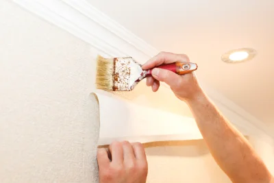 Pose de papier peint à la Barthe-de-Neste — revêtements muraux et toiles de verre